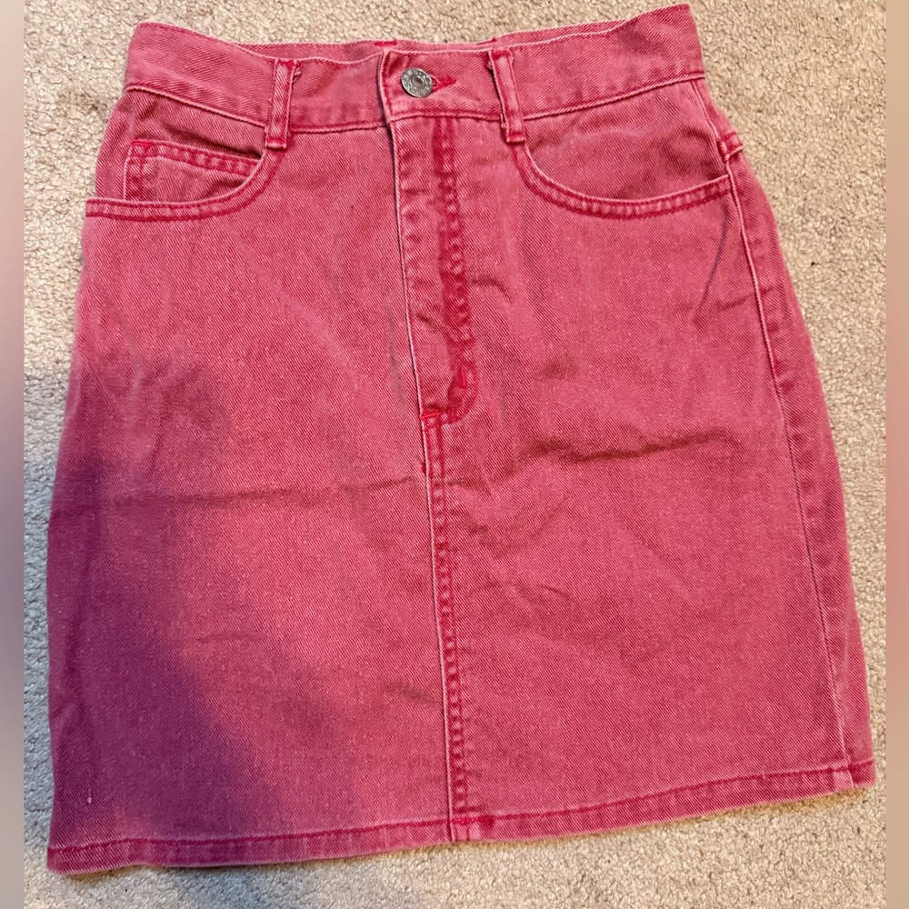 “Guess” Pink Denim Skirt- Size: 14